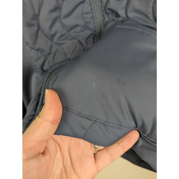 BARBOUR Navy Blue Strathmore Sweatshirt Full Zip Hooded Quilted Women's US 8 - Picture 5 of 8